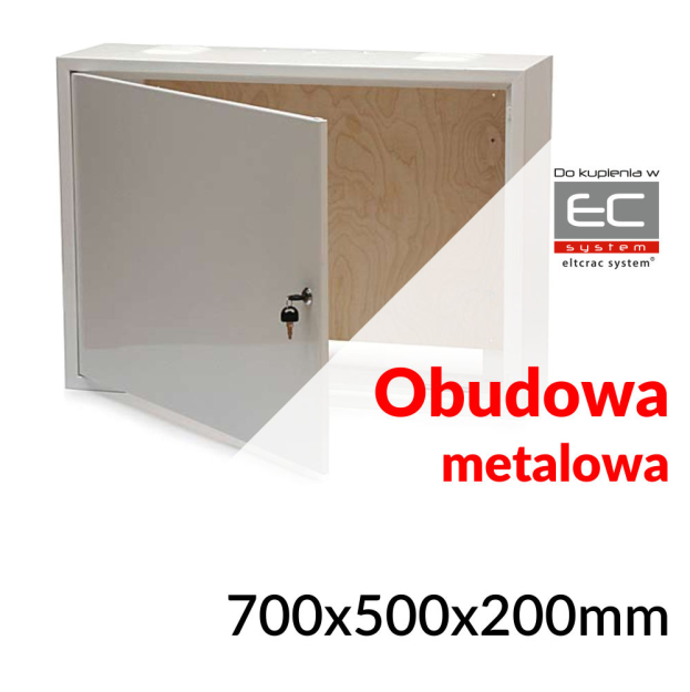 Kovová rozvádzačová skriňa TPR-8 700 × 500 × 200 mm EC-21498